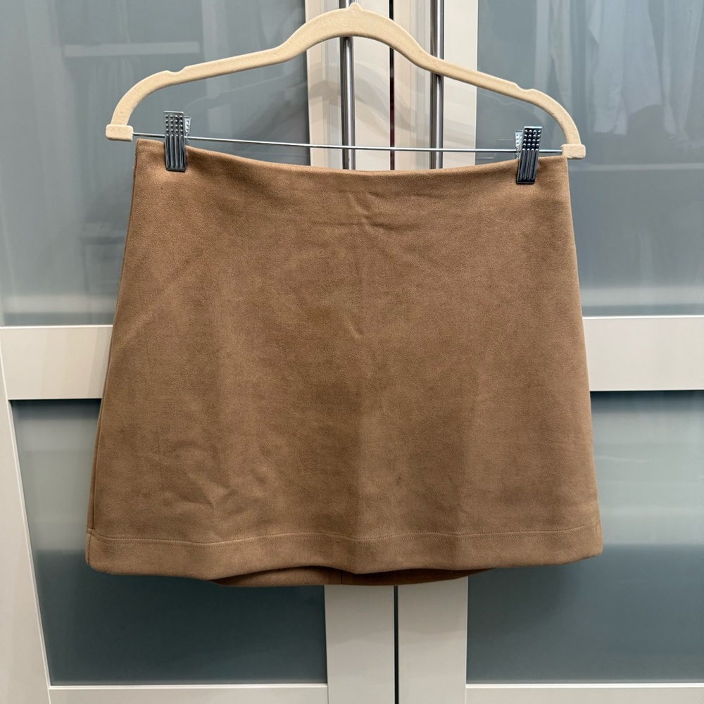 Pink Lily Tan A-Line Skirt